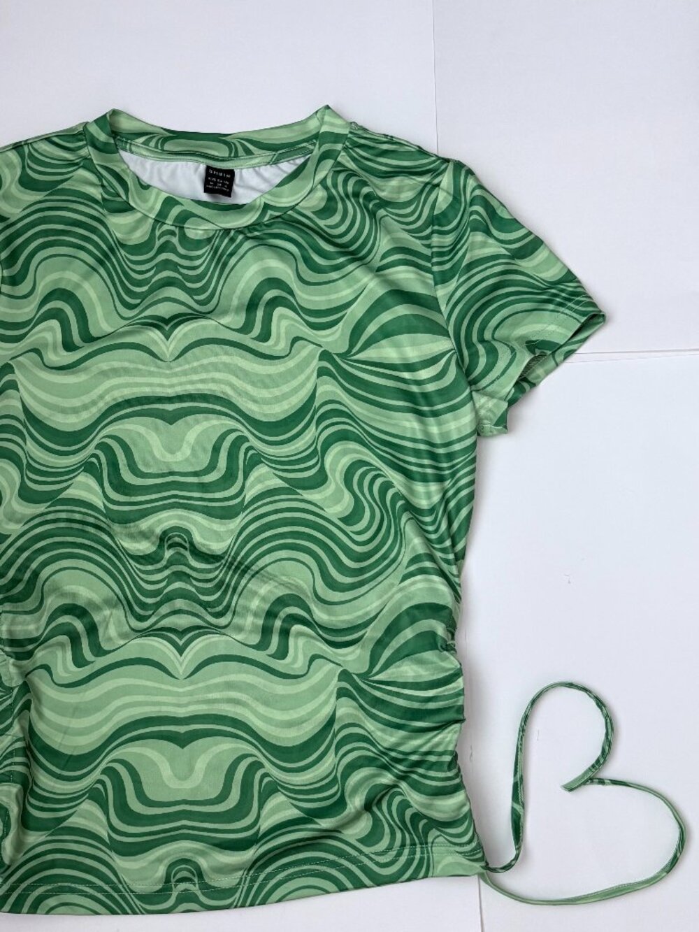 Shein Green Design Shirt